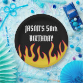 Benutzerdefiniertes Party für Rock- und Roll-Flamm Pappteller (Party)