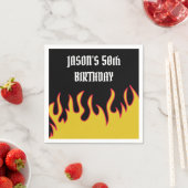 Benutzerdefiniertes Party für Rock- und Roll-Flamm Serviette (Beispiel)