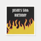 Benutzerdefiniertes Party für Rock- und Roll-Flamm Serviette (Vorderseite)