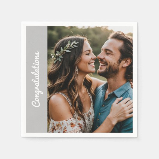 "Benutzerdefiniertes Party Napkin - Foto & Text be Serviette (Vorderseite)