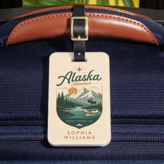 Benutzerdefiniertes Pastell Hellrosa Alaska Abente Gepäckanhänger (Vorderseite Insitu 2)