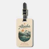 Benutzerdefiniertes Pastell Hellrosa Alaska Abente Gepäckanhänger (Vorderseite vertikal)