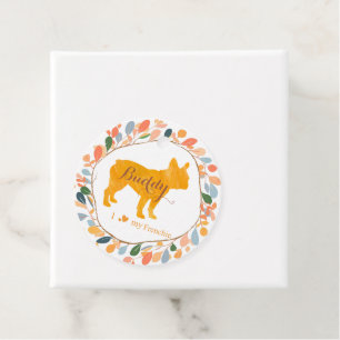Benutzerdefiniertes Pastell-Orange-Französische-Bu Geschenkanhänger