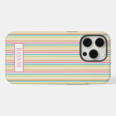Benutzerdefiniertes Pastell-Regenbogen-Vertikalstr iPhone Hülle (Rückseite (Horizontal))