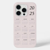 Benutzerdefiniertes Pastellrosa 2025 Kalender Case-Mate iPhone Hülle (Rückseite)