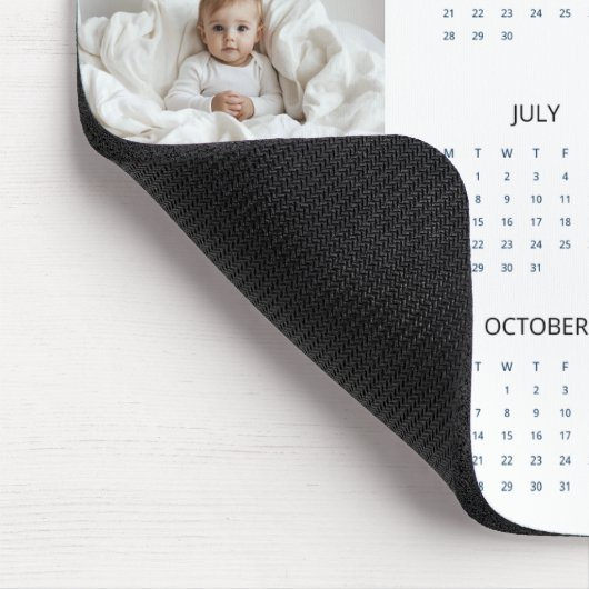 Benutzerdefiniertes Pastellrosa 2025 Kalender mit Mousepad (Ecke)