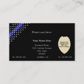 Benutzerdefiniertes Patch-Abzeichen für Thin Blue Visitenkarte (Vorderseite)