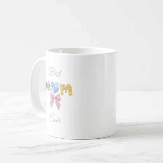 Benutzerdefiniertes Patchwork-Geschenk zum Muttert Kaffeetasse (Vorderseite Links)