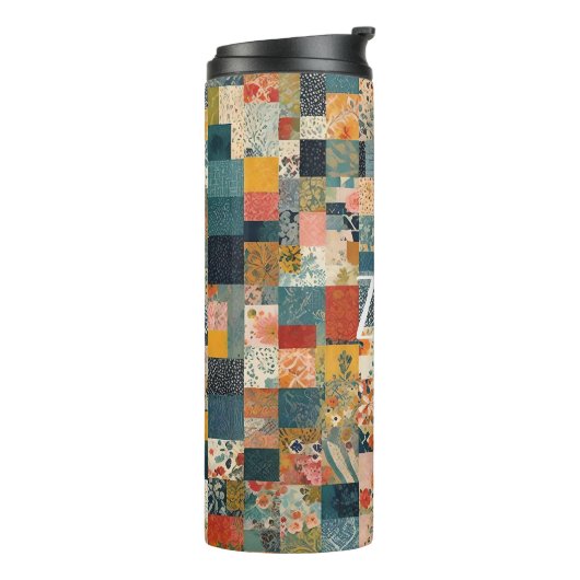 Benutzerdefiniertes Patchwork-Muster Thermosbecher (Nach links gedreht)