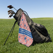 Benutzerdefiniertes patriotisches Golfhandtuch (Gras)