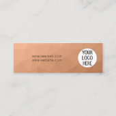 Benutzerdefiniertes Peach Gradient Geometric Mesh  Treuekarte (Rückseite)