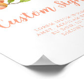 Benutzerdefiniertes Peach-Party Poster (Ecke)