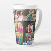 Benutzerdefiniertes Personalisiert 9-Fotolack-Gold Milchtasse (Rechte Ecke)