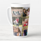 Benutzerdefiniertes Personalisiert 9-Fotolack-Gold Milchtasse (Linke Ecke)