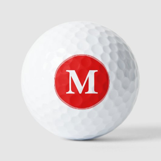 Benutzerdefiniertes Personalisiert Red White erste Golfball (Vorderseite)