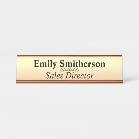 Benutzerdefiniertes Personalisiertes 2 x 8 Schreib Schreibtischnamensplakette (Vorderseite )