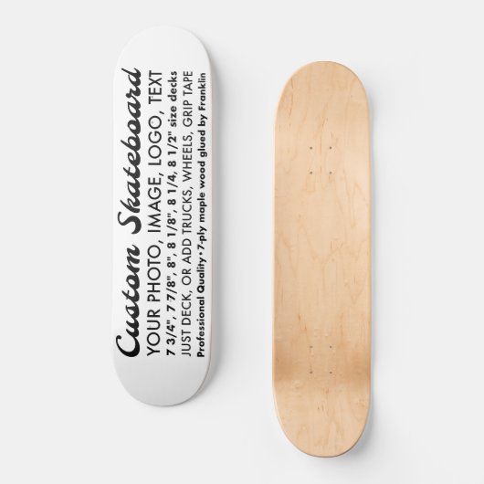 Benutzerdefiniertes Personalisiertes 8.125" Skateb Skateboard (Vorderseite)