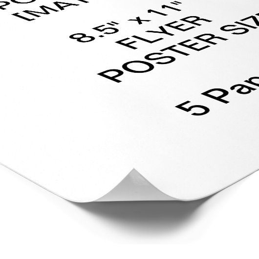 Benutzerdefiniertes Personalisiertes 8.5"x11"-Matt Poster (Ecke)