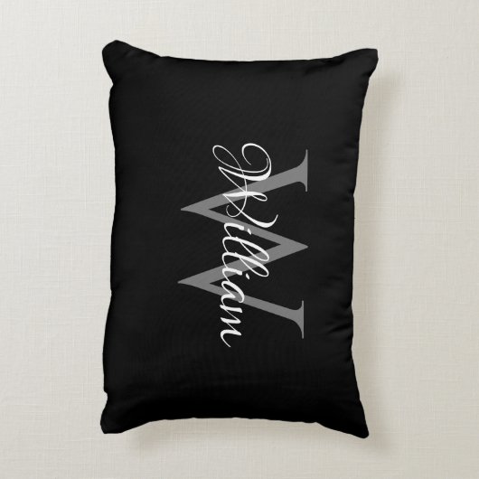 Benutzerdefiniertes Personalisiertes Anfangsskript Dekokissen (Rückseite(Vertikal))