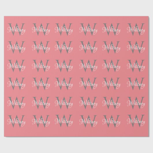 Benutzerdefiniertes Personalisiertes Anfangsskript Geschenkpapier (Flach)