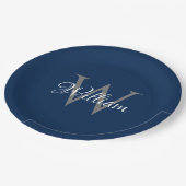 Benutzerdefiniertes Personalisiertes Anfangsskript Pappteller (Schrägansicht)