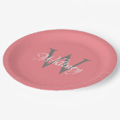 Benutzerdefiniertes Personalisiertes Anfangsskript Pappteller (Schrägansicht)