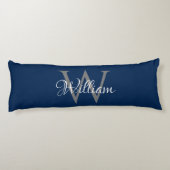 Benutzerdefiniertes Personalisiertes Anfangsskript Seitenschläferkissen (Rückseite)