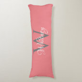 Benutzerdefiniertes Personalisiertes Anfangsskript Seitenschläferkissen (Vorderseite Vertikal)