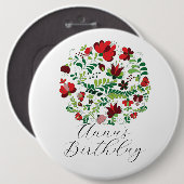 Benutzerdefiniertes Personalisiertes Baby-Name-Blu Button (Vorne & Hinten)