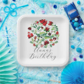 Benutzerdefiniertes Personalisiertes Baby-Name-Blu Pappteller (Party)