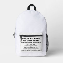 Benutzerdefiniertes personalisiertes Backpack für Bedruckter Rucksack