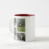 Benutzerdefiniertes Personalisiertes Cat Foto 4 Fo Zweifarbige Tasse (Vorderseite Links)