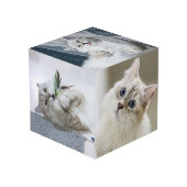 Benutzerdefiniertes Personalisiertes Cat Keepake P Würfel (Rückseite Schrägansicht)