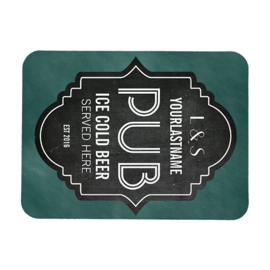Benutzerdefiniertes Personalisiertes Chalkboard Pu Magnet (Horizontal)