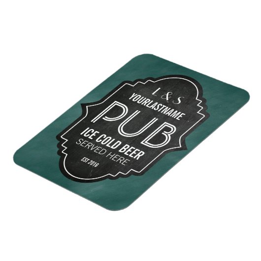 Benutzerdefiniertes Personalisiertes Chalkboard Pu Magnet (Linke Seite)