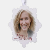 Benutzerdefiniertes Personalisiertes Classic-Foto- Ornament Karte (Linke Ecke)