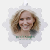 Benutzerdefiniertes Personalisiertes Classic-Foto- Ornament Karte (Rückseite)