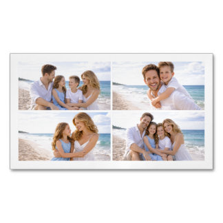 Benutzerdefiniertes personalisiertes Familienfoto Magnetische Visitenkarte