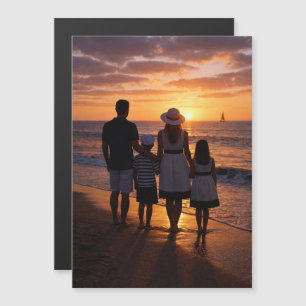 Benutzerdefiniertes personalisiertes Familienfoto Magnetkarte