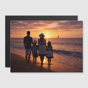 Benutzerdefiniertes personalisiertes Familienfoto Magnetkarte