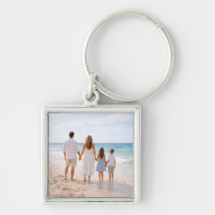 Benutzerdefiniertes personalisiertes Familienfoto Schlüsselanhänger