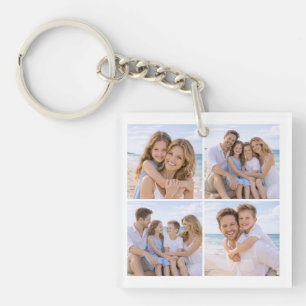 Benutzerdefiniertes personalisiertes Familienfoto Schlüsselanhänger