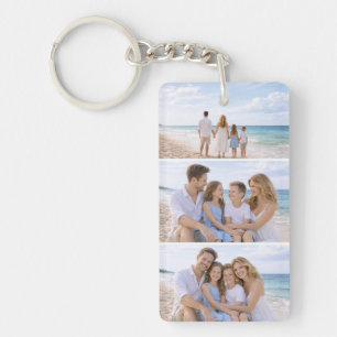 Benutzerdefiniertes personalisiertes Familienfoto Schlüsselanhänger