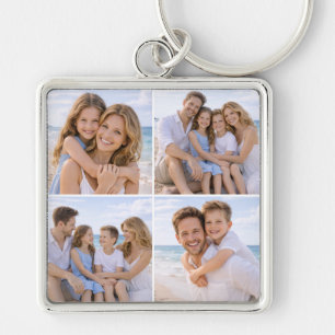 Benutzerdefiniertes personalisiertes Familienfoto Schlüsselanhänger