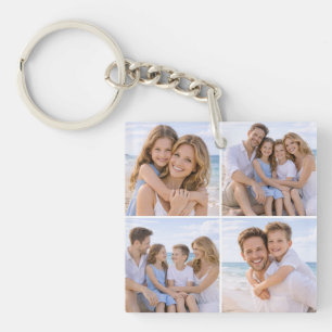 Benutzerdefiniertes personalisiertes Familienfoto Schlüsselanhänger
