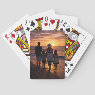 Benutzerdefiniertes personalisiertes Familienfoto Spielkarten