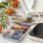 Benutzerdefiniertes Personalisiertes Foto Doppelse Schlüsselanhänger (Vorderseite rechts)