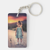 Benutzerdefiniertes Personalisiertes Foto Doppelse Schlüsselanhänger (Rückseite)