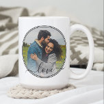 Benutzerdefiniertes Personalisiertes Foto Einfache Kaffeetasse<br><div class="desc">Niedlicher romantischer Liebe-Text in einem stilvollen,  eleganten Typografie-Schriftart geschrieben. Mit der Option,  um personalisieren oder anpassen mit Foto Ihrer Wahl. Einzigartiger Sake,  Geburtstag,  Jubiläum,  Valentinstag-Geschenk oder Weihnachten-kleine Geschenk. Einfach anpassbar mit einem Foto Ihrer Wahl.</div>