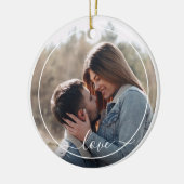 Benutzerdefiniertes Personalisiertes Foto Einfache Keramik Ornament (Links)